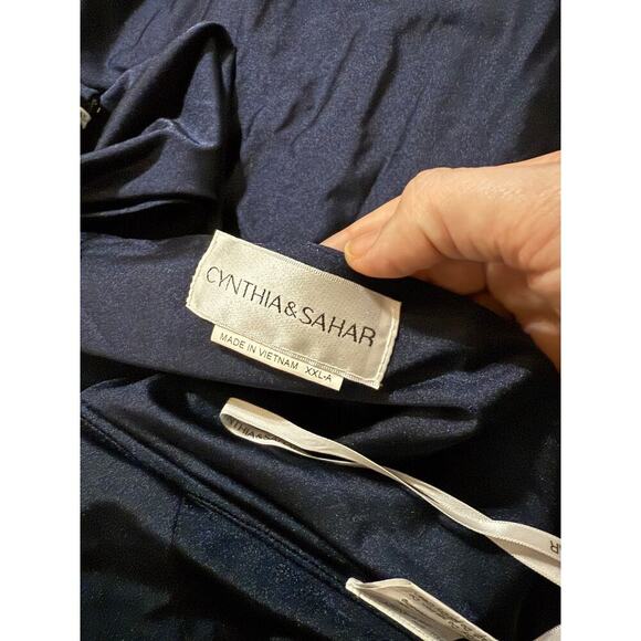 NWOT Cynthia & Sahar PORTIA CS104 Dessy Midnight Navy Blue ONE-SHOULDER Size XXL - Picture 9 of 13